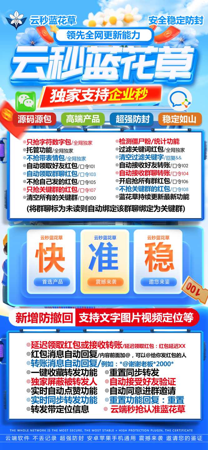 【云端秒抢兰花草地址激活码授权使用教程】抢包速度快么？
